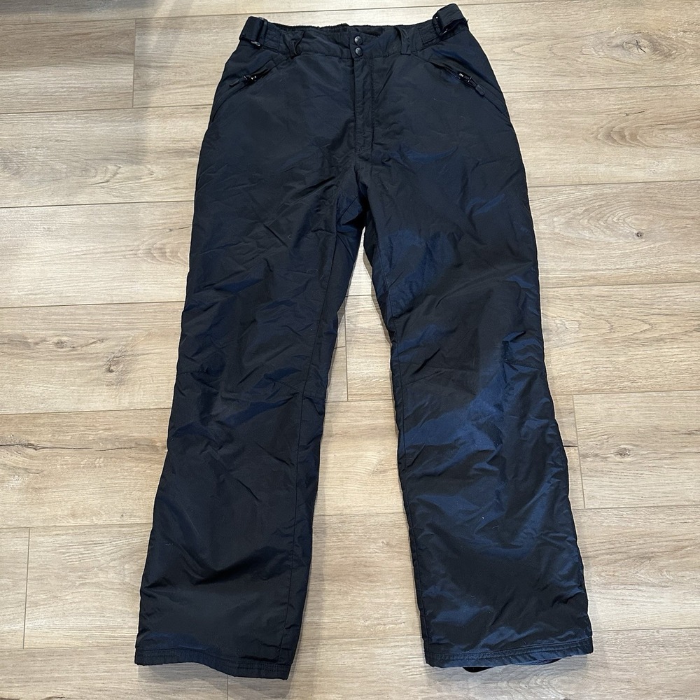 Rawik Insulated Snow Pants Women's Size Large Black Full-Zip‎ Snap Snowboard Ski